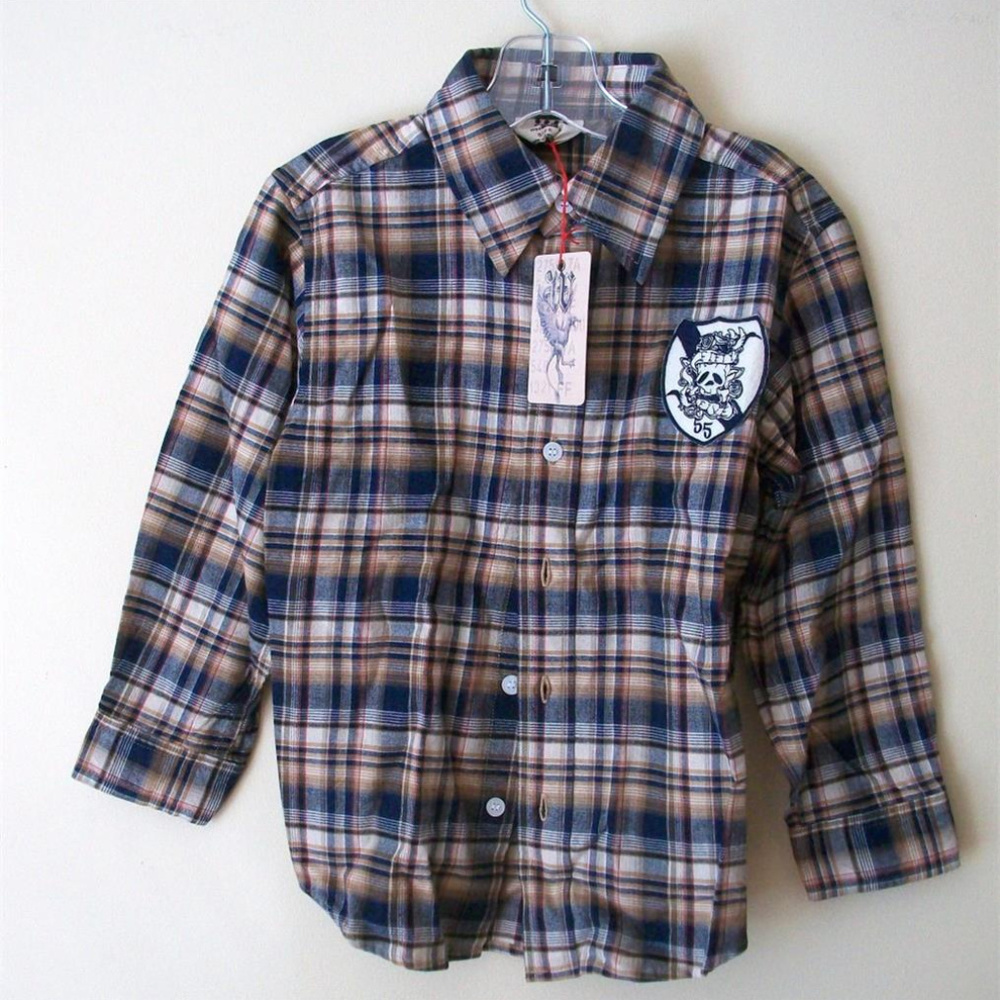 BOYS FLANNEL BUTTON UP SHIRT NWT  Wes & Willy